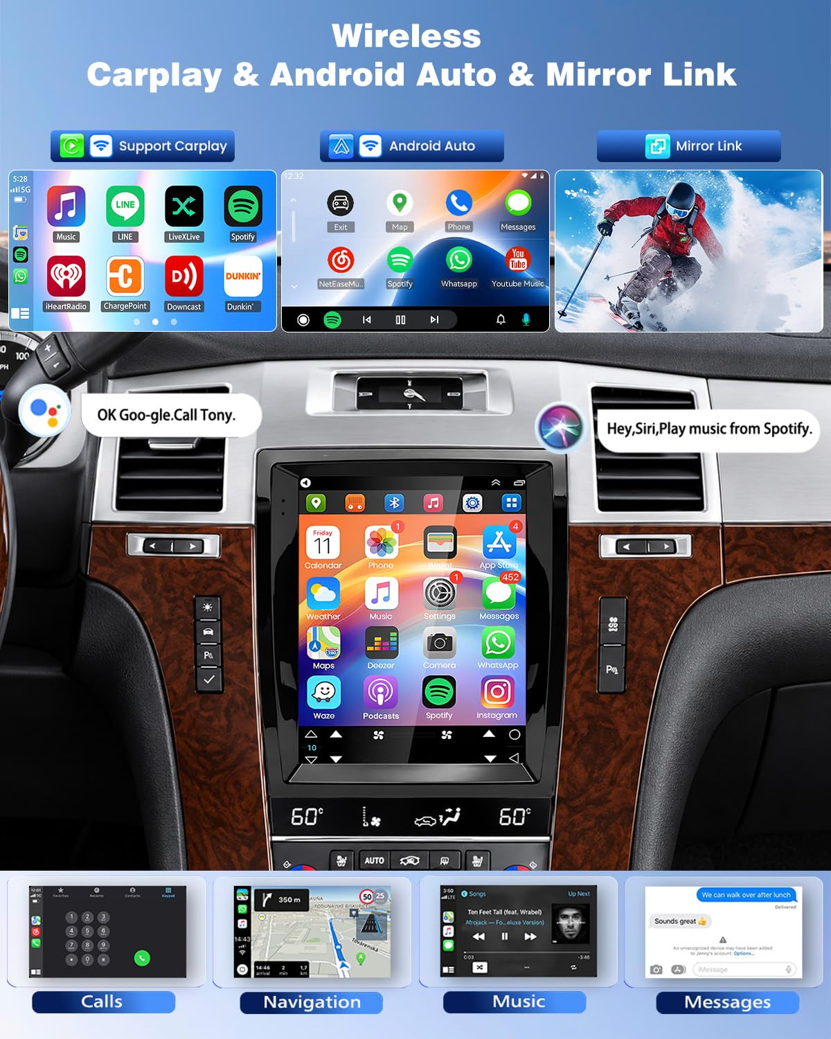 [Upgrade] 4+64G 9.7'' Touchscreen Car Radio for Cadillac Escalade 2007-2012