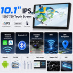 2G+64G Volxcereo Android Car Radio Stereo for Jeep Cherokee 2013-2018 | 10.1 inch Touchscreen Stereo with Wireless Carplay / Android Auto, GPS, WiFi, Bluetooth, SWC,FM/RDS