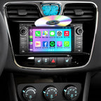 Car Radio Stereo with CD/DVD Player for Chrysler 200 200C (2011 2012 2013 2014),7 Inch QLED Touchscreen Head Unit with CarPlay & Android Auto,Bluetooth & GPS Navigation,Backup Camera& FM/AM Radio