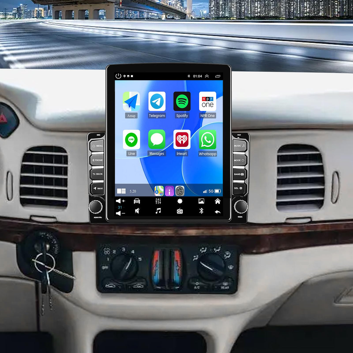 9.7" Android 14 Double Din Car Stereo Radio for Chevrolet Impala 2000-2005
