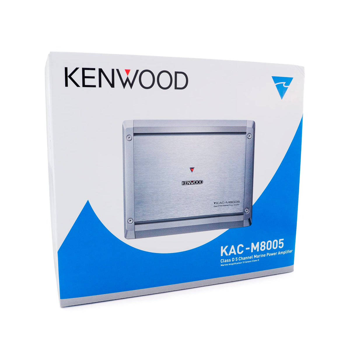 KENWOOD KAC-M8005 5-Channel Marine/Motorsports Car Amplifier - 1600 Watts, Waterproof, High-Pass Filters, Saltwater Resistant | Enhance Your Outdoor Audio Experience!