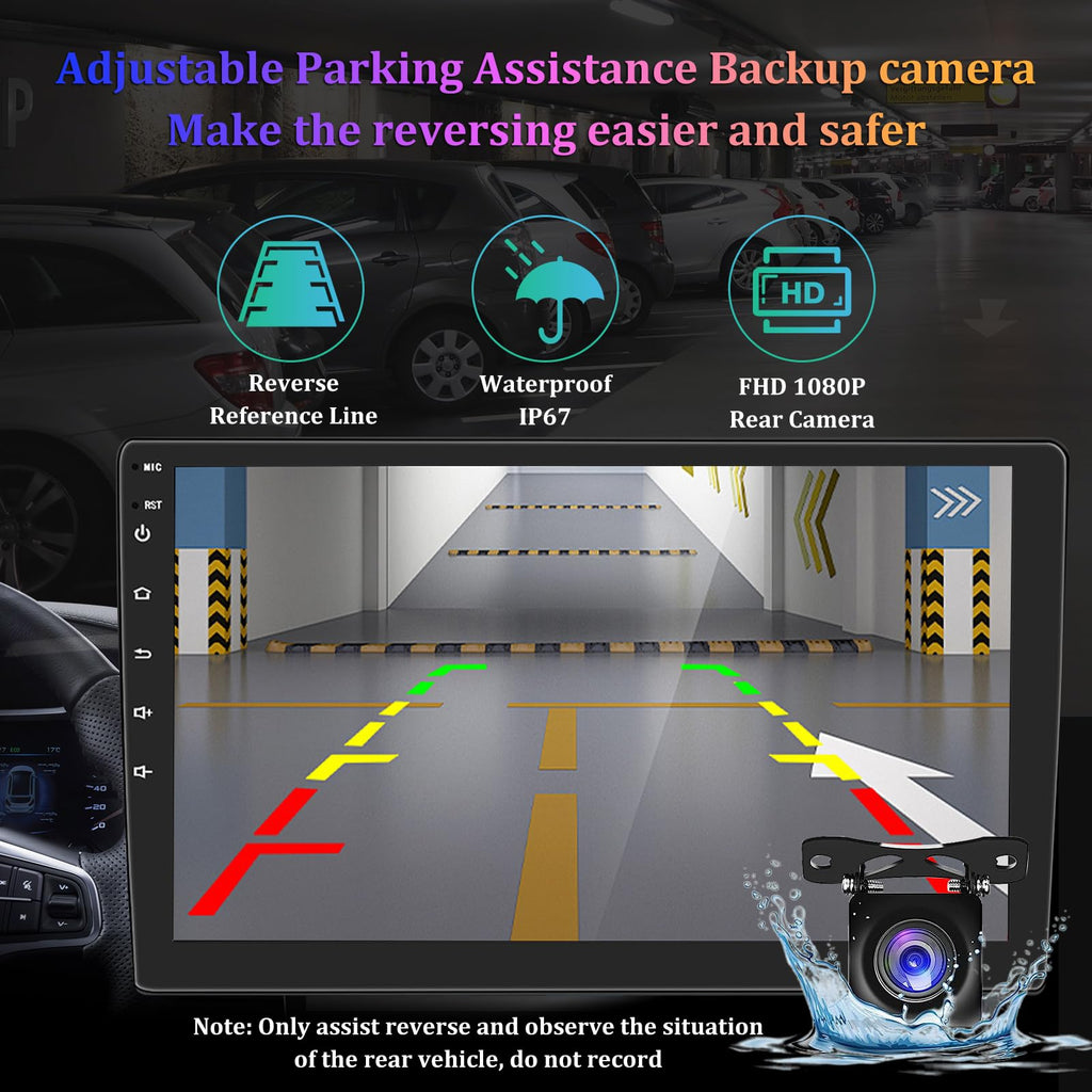 10 inch Car Stereo Radio for Jeep Grand Cherokee 2014-2022, Android 13 Car Stereo Radio w/CarPlay &Android Auto Radio, Support WiFi GPS Navigation Bluetooth AHD Backup Camera - 2+32G