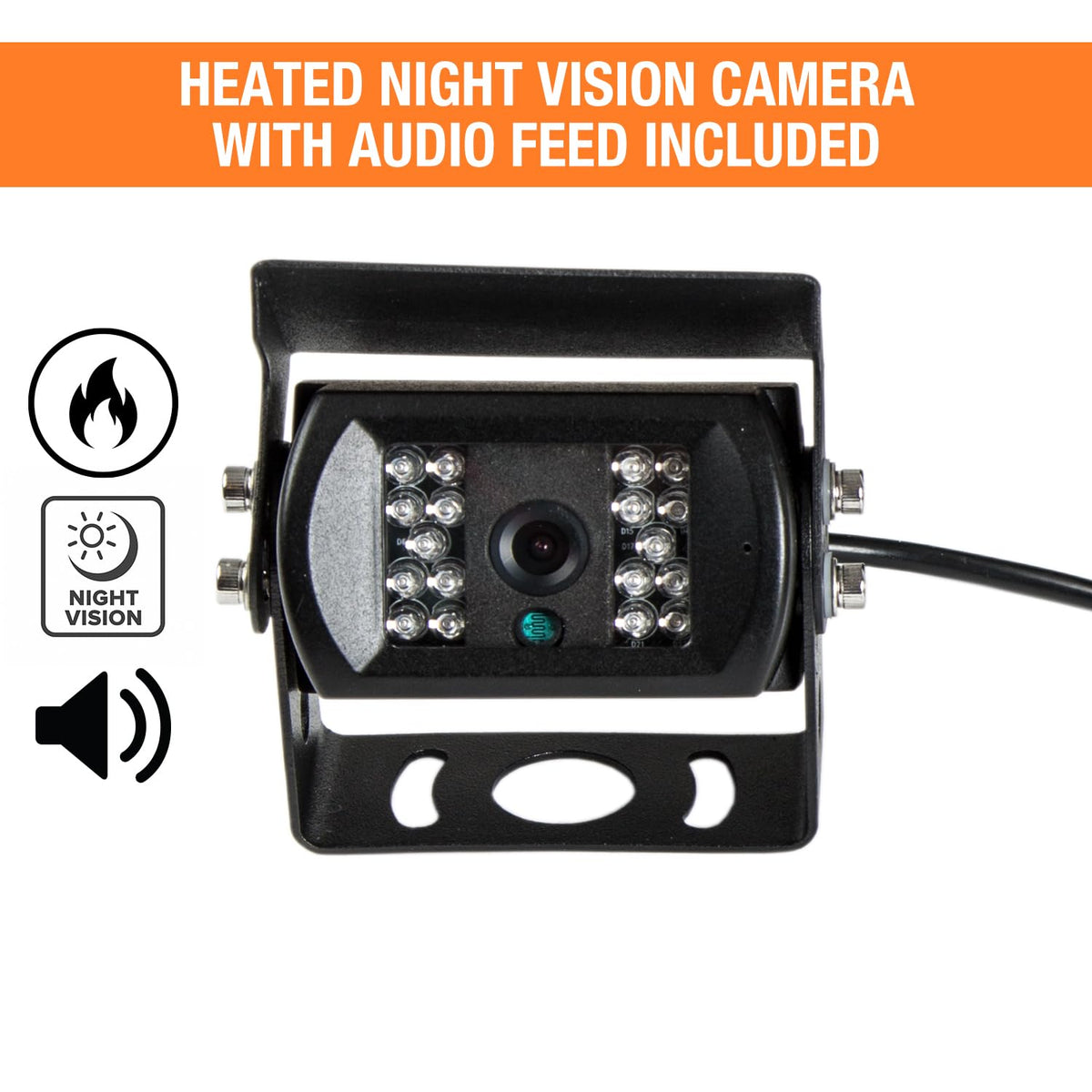 Buyers Products 8883000 7 inch Backup Camera with Remote Control - 4 Pin