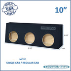 Single Cab/Regular Cab 10" Triple Sealed Sub Box Sub Enclosure Speaker Box Speaker Box Subwoofer Box Car Audio