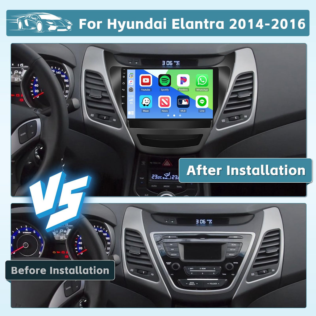 6+128G 9'' Android 15 Car Stereo for Hyundai Elantra 2014-2016