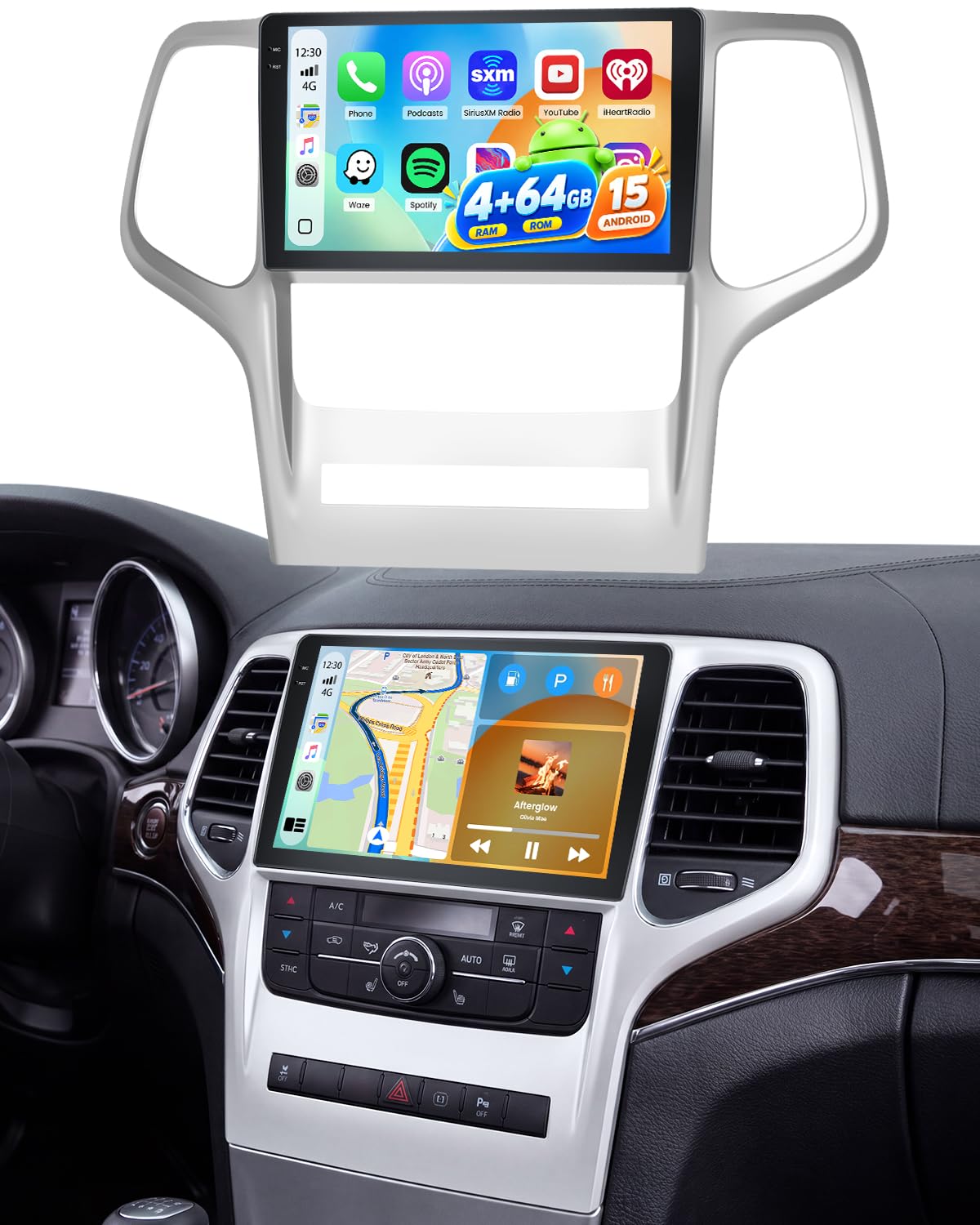 [4+64GB] Android Car Radio for Jeep Grand Cherokee 2008-2013 with 5Ghz WiFi