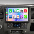 [8-core+128G] 8 Inch Car Radio for Chevy Silverado GMC Sierra Yukon 2007-2012, QLED Touch Screen GPS Navigation Stereo Upgrade with CarPlay Android Auto, Backup Camera, SWC, Bluetooth, Android 15