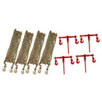 Ratchet Chain Binder 4pcs, 5/16" x 20 ft Grade 70 Chain with Hooks, 5,400 lbs Working Load Limit, Die-Forged Load Binder for Towing, Hauling, Logging & Flatbed Truck Tie-Down