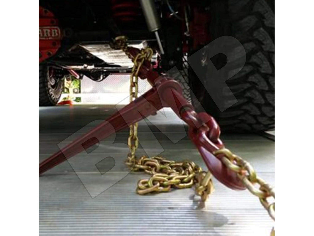 (Set of 4) 5/16“ – 3/8“ Chain Ratcheting Load Binder Boomer Tie Down Rigging 0900149-4