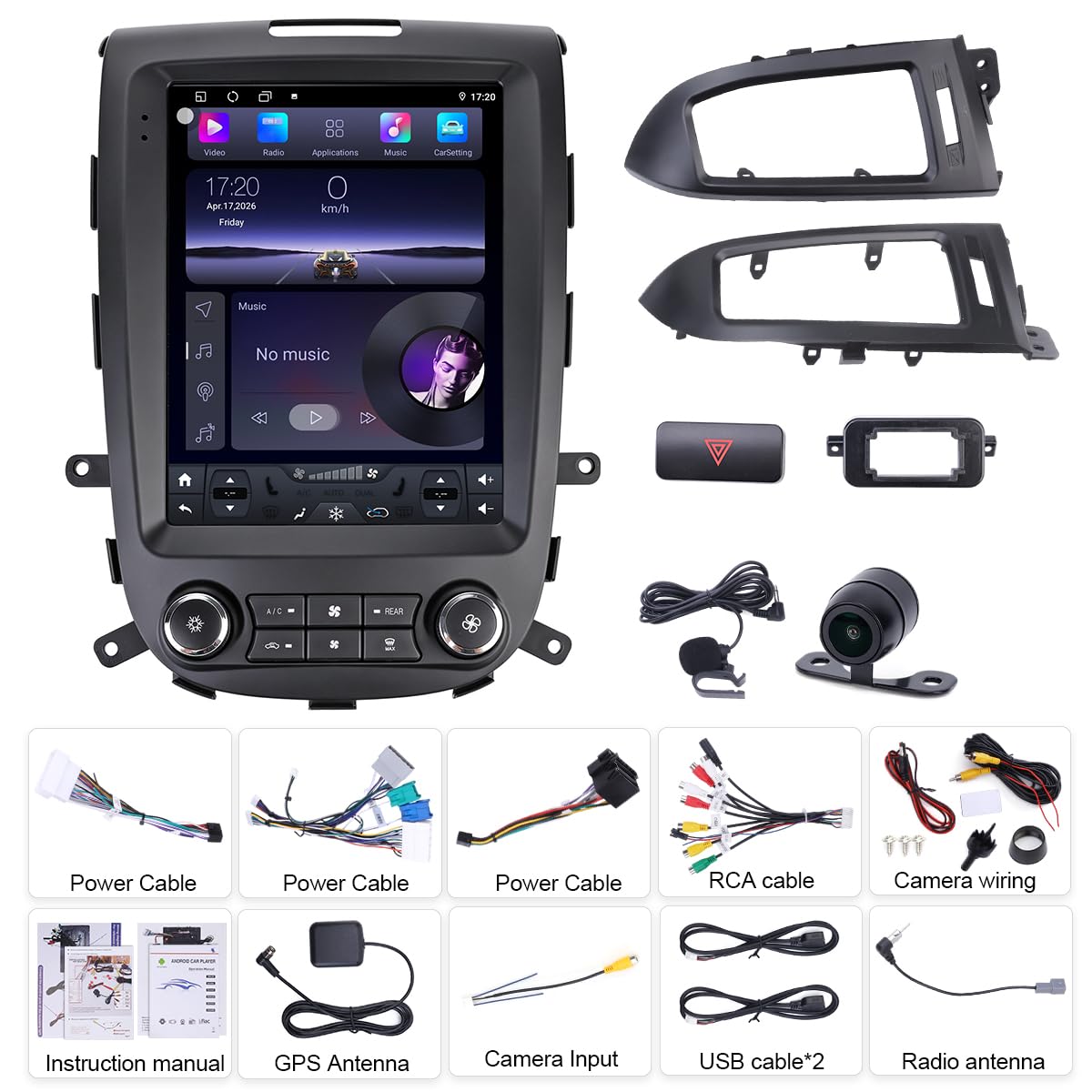 9.7" Car Stereo Radio for Hyundai Santa Fe 2005‑2013 CarPlay Android Auto