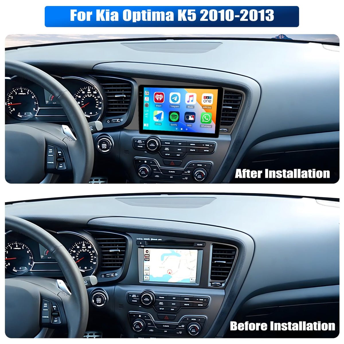 [4+128GB] Android 15 Car Radio Stereo for Kia Optima K5 2010-2013
