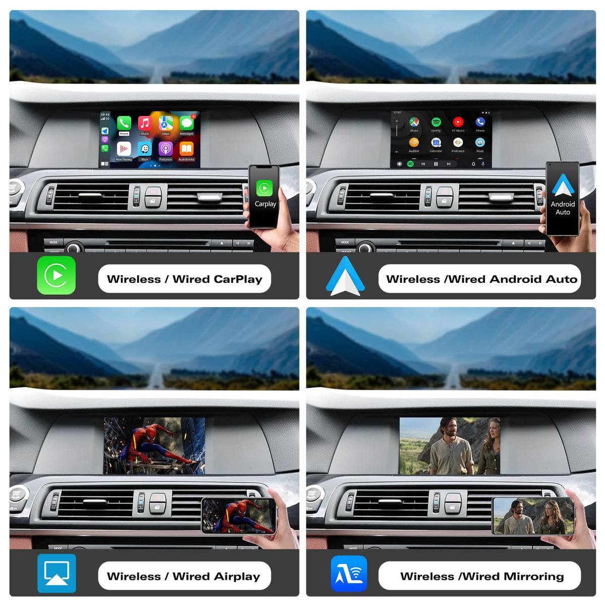 Wireless CarPlay/Android Auto Modification Kit for BMW CIC System