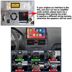 8CORE 4+32GB Android 14 Car Radio Stereo for 2006-2011 Mercedes Benz C-Class C180 C200 C230 C250 C300 C350 W204 S204-9.08" QLED Touch Screen, Upgrade Dash Kit with CarPlay & Android Auto, GPS