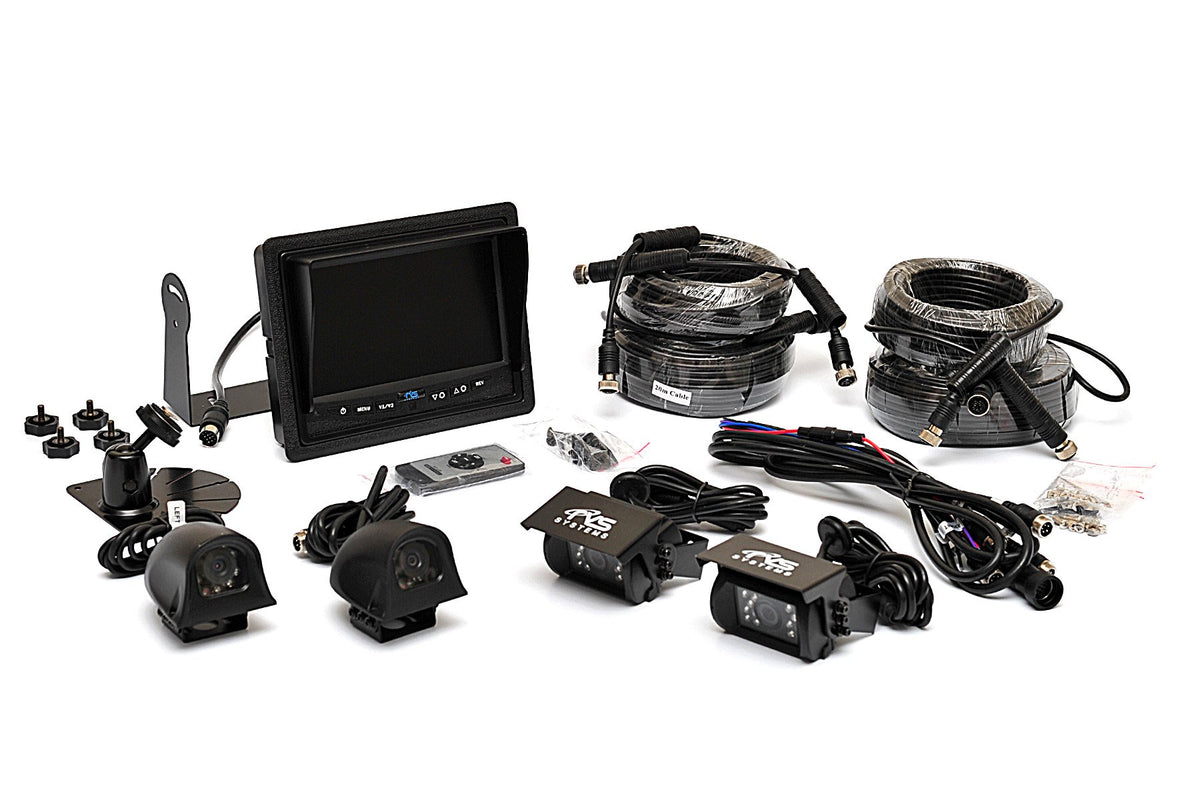 Backup Camera System - 4 Camera Setup with Quad View Display (RVS-062710) by Rear View Safety