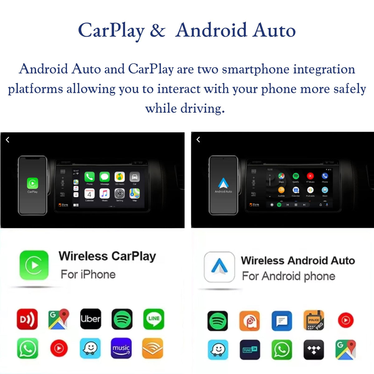Wireless CarPlay Android Auto Upgrade for Acura ZDX 2010-2013