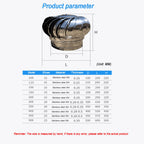 Stainless Steel Spinning Roof Turbine Ventilator for Ventilation Chimney Cowl Anti Downdraught Cap Spinner (100mm)