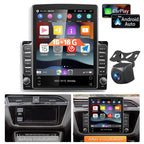 9.7 inch Android 13 Double Din Vertical Car Stereo Touchscreen with GPS Navigation WiFi Bluetooth FM Radio HiFi Audio USB+12LED HD Backup Camera 2+32G