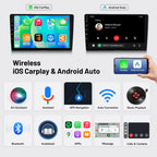 2G+64G Volxcereo Android Car Radio Stereo for Jeep Cherokee 2013-2018 | 10.1 inch Touchscreen Stereo with Wireless Carplay / Android Auto, GPS, WiFi, Bluetooth, SWC,FM/RDS