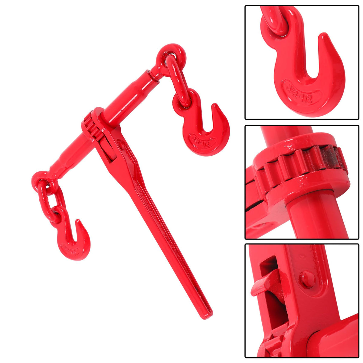 waltyotur 4Pcs G80 Ratchet Binder Set 3/8" 1/2" 9215lbs for Truck