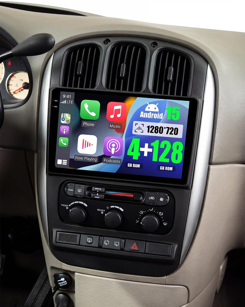 4+128GB Android Car Radio for Dodge Caravan Chrysler Town&Country 2001-2007