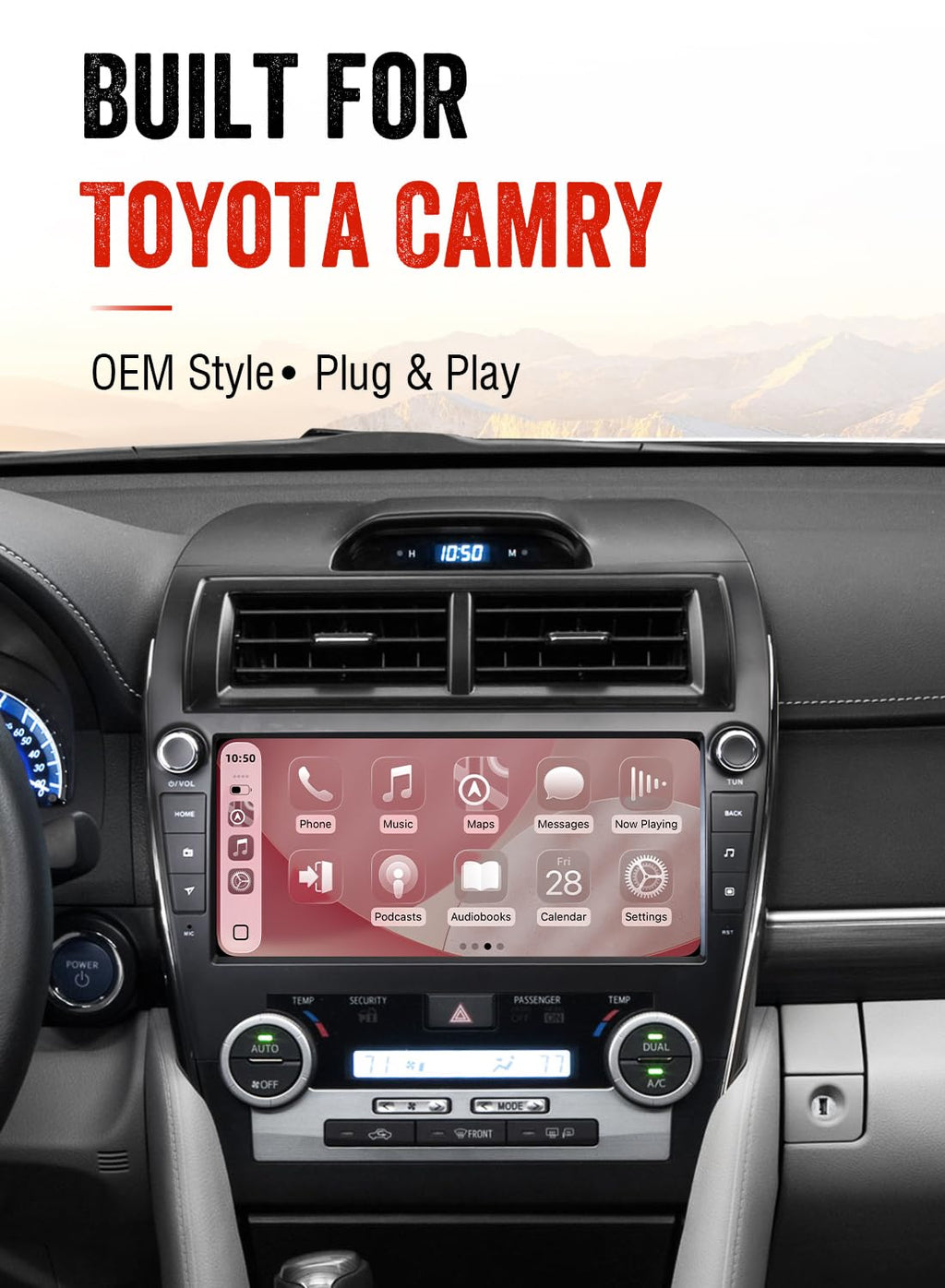 Dasaita 10.33" QLED Car Radio for Toyota Camry 2012-2014