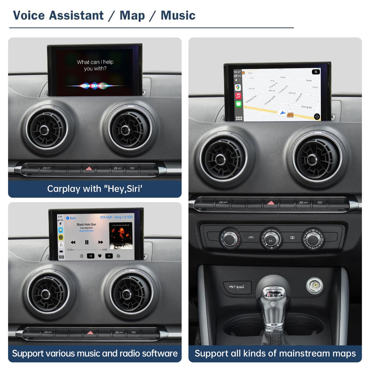 Wireless CarPlay Retrofit Kit Compatible with 2013-2018 Audi A3/S3