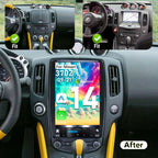 8GB+128GB,Upgrade Car Radio for Nissan 370Z 2009-2021 Car Radio Android 14 Stereo Replacement 13.8 inch Touch Screen Tesla Vertical Screen Style with Wireless Carplay & Android Auto (8GB+128GB)
