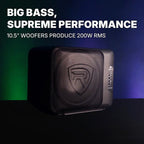 Rockville Ground Pounder 10.5" Powered Car Subwoofer, Compact