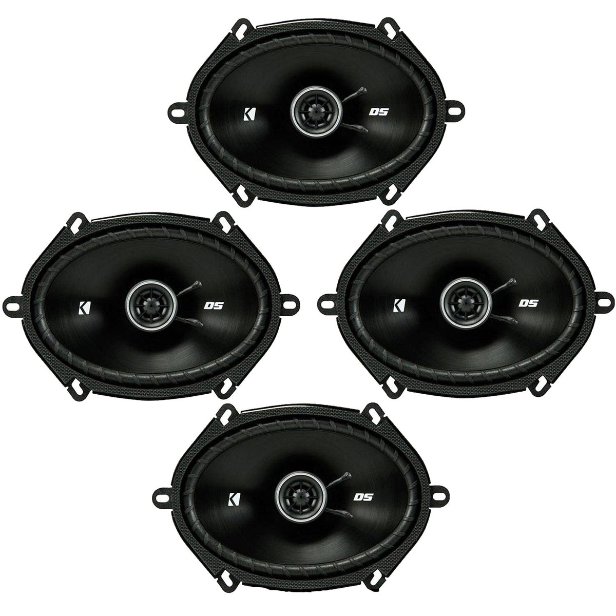 KICKER DSC680 6x8-Inch (160x200mm) Coaxial Speakers, 4-Ohm Bundle