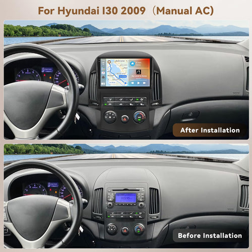 4+64G 9'' Android 15 Car Stereo for Hyundai I30 2009（Manual AC