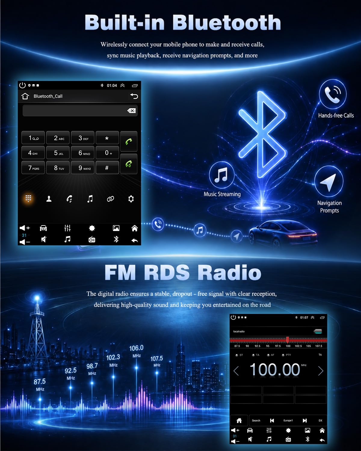 64G Android 15 Car Stereo for Hyundai Elantra 2011-2013