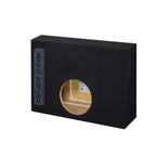 Single Dual Triple Sealed Shallow Mount Sub Box Slim Speaker Box Subwoofer Enclosure (Triple, 12" L7T)