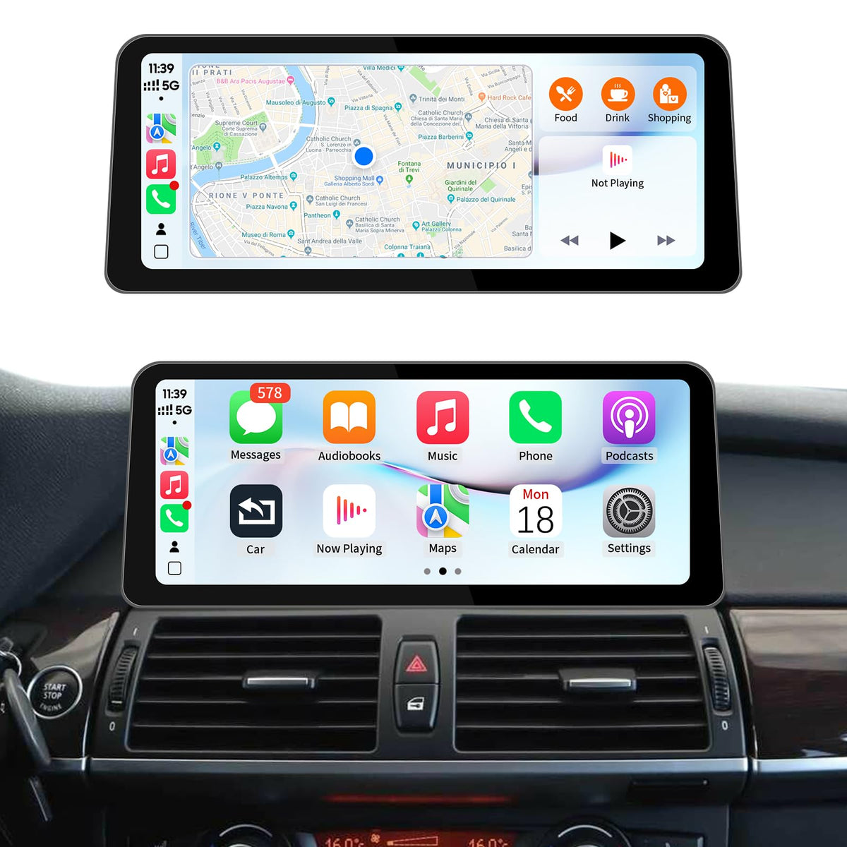 12.3'' CarPlay for BMW X5 X6 F15 F16 F85 F86 (2014-2016) with NBT