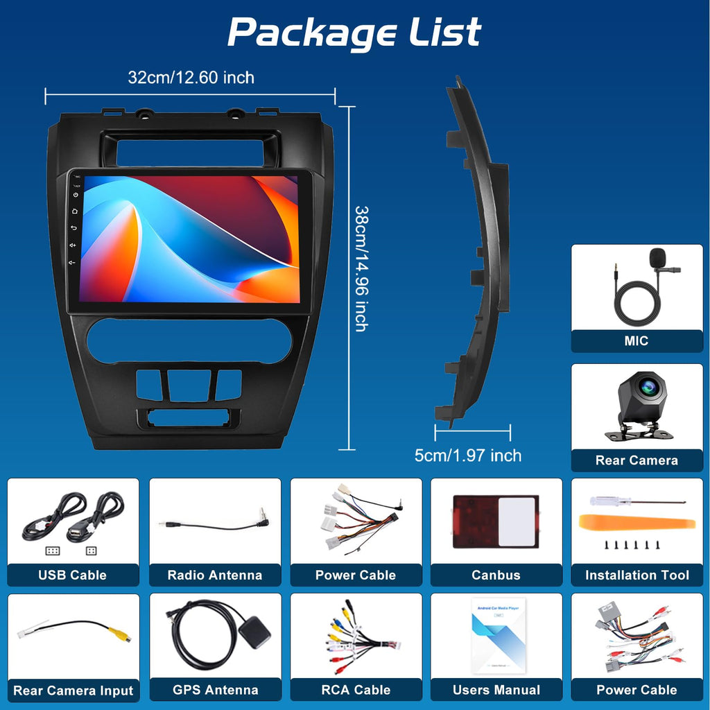 [4+64G] NHOPEEW Android Car Radio for Ford Fusion Mondeo Mustang 2009-2012