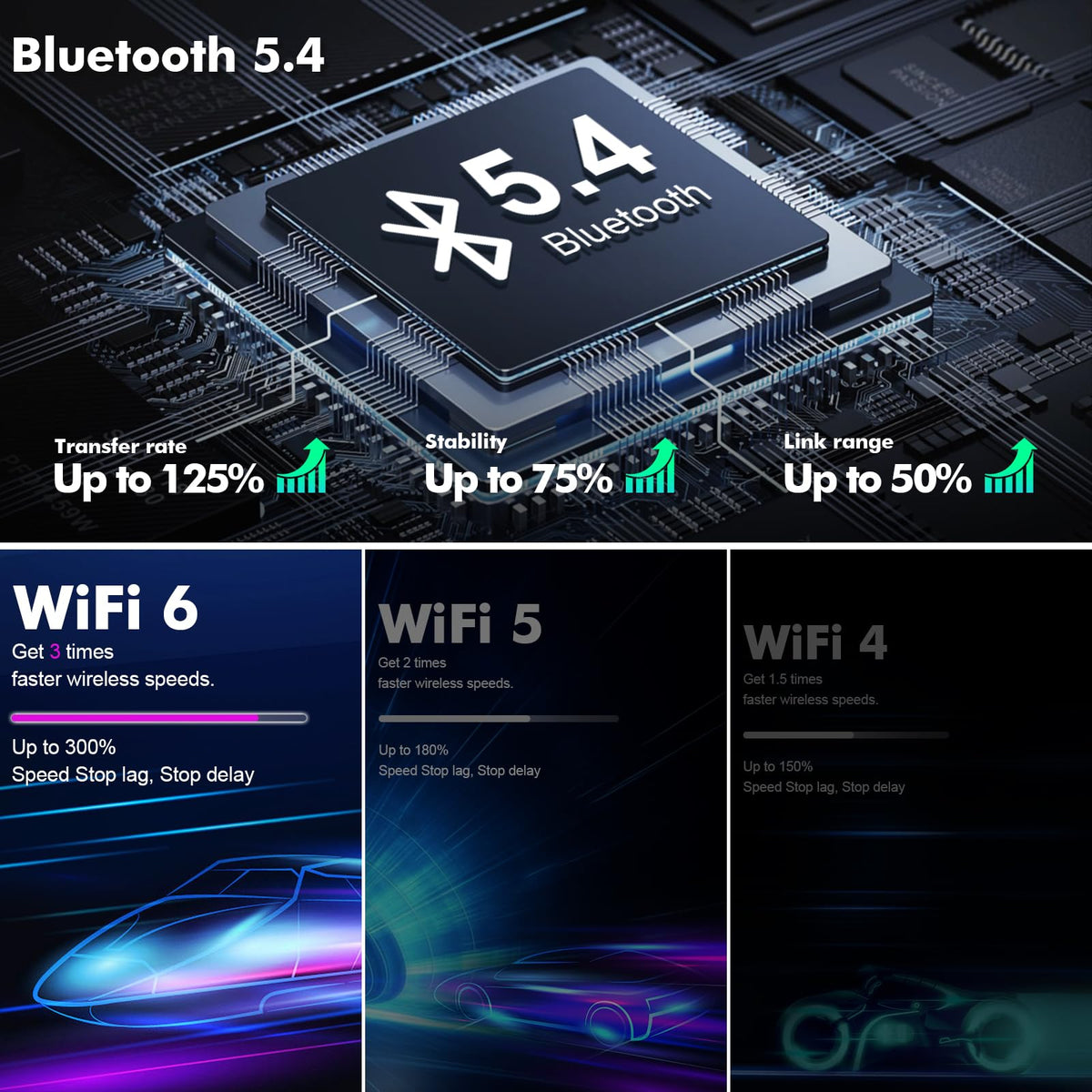 4+64G 10.1-inch Android 13 WiFi 6 Car Stereo for Ford Mustang 2010 2011 2012 2013 2014 IPS Touchscreen Screen Bluetooth 5.4 Car Radio with Carplay & Android Auto Support Backup Camera FM Navi SWC