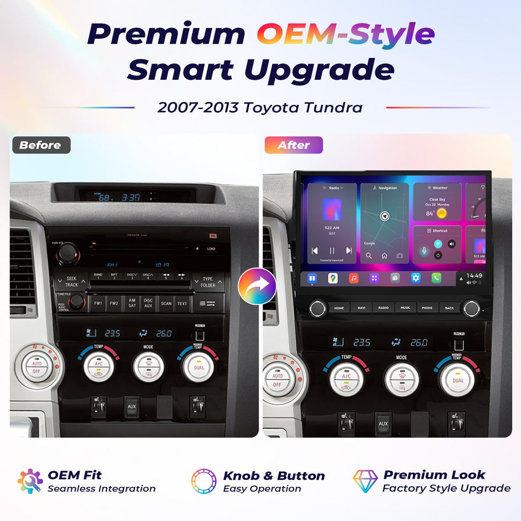 11.6" 2K QLED Car Stereo for Toyota Tundra 2007-2013
