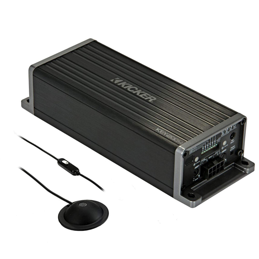 Kicker 47KEY2004 Key 4-Channel DSP Smart Amplifier, 4x50W
