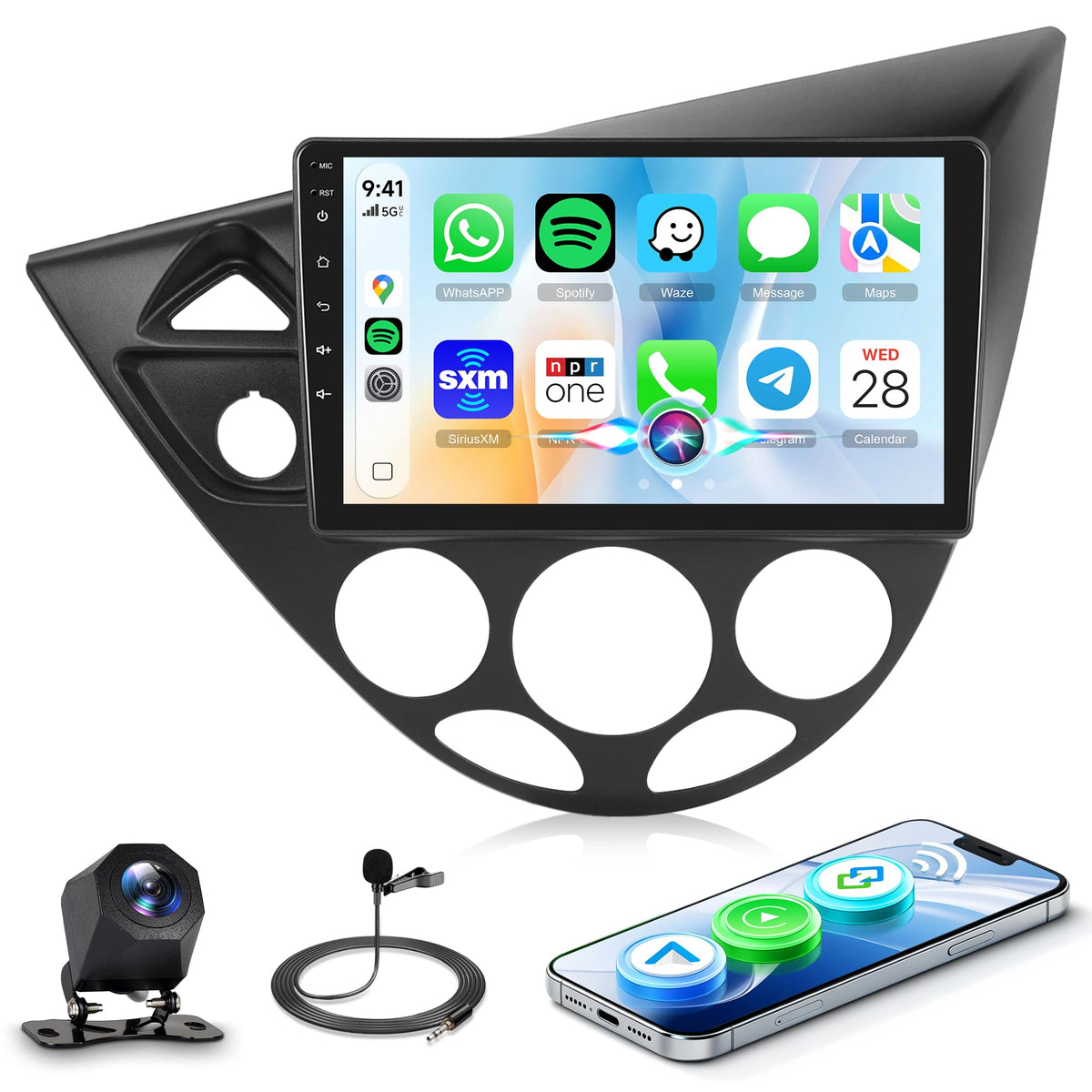 Rimoody 4G+128G Android Car Radio for Ford Focus Stereo 1998-2006 Carplay