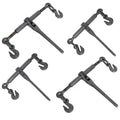 Heavy-Duty Ratchet Binders with Adjustable G70 Hooks - 5400lbs Working Load Capacity, 4-Pack, Black Hammertone
