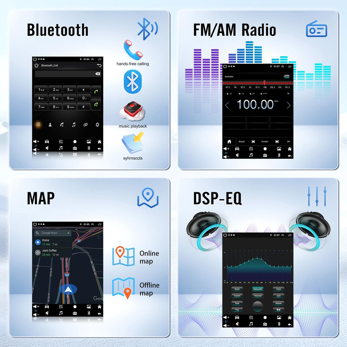 Car Radio for Ford F250 F350 2006-2014 w/Wireless Carplay Android Auto