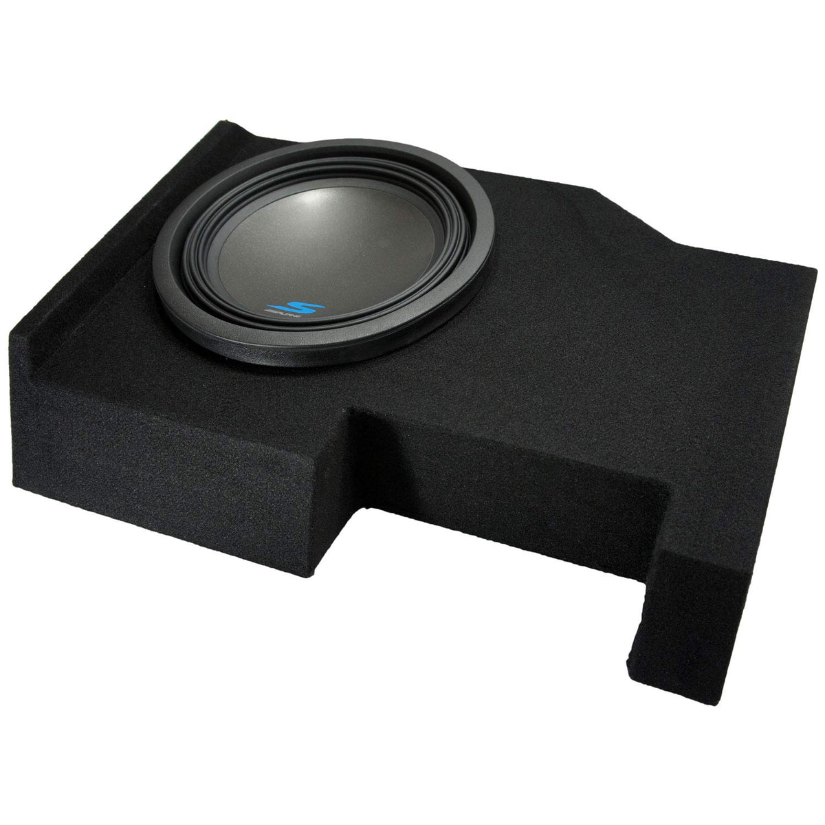 Alpine S-W12D4 Single 12" Sub Box Package Fits 14-18 GMC Sierra Crew Cab