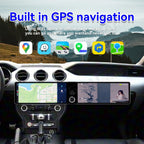12.3 inch Dual Screen for Ford Mustang Radio Upgrade 2015-2023,Android Stereo Replacement,Touch Screen,Qualccomm 8core CPU,Carplay and Android Auto,Keep SWC and Factory Camera (8+128GB)