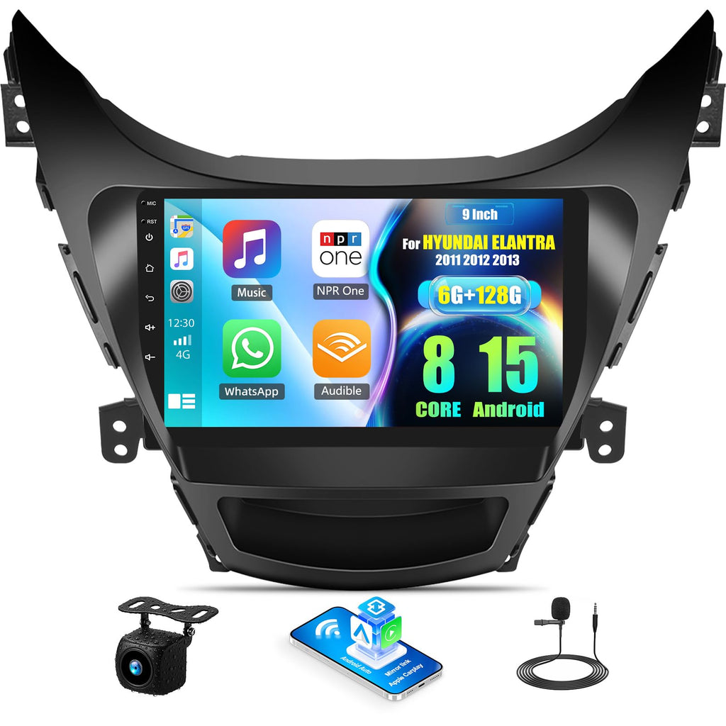 8 Core 6G+128G Android Car Stereo Radio for Hyundai Elantra 2011 2012 2013