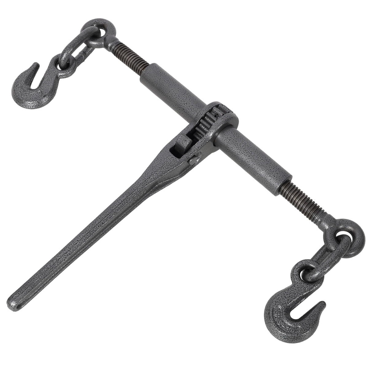 Tidyard Heavy Duty Ratchet Binders, 5/16-3/8IN Chain, Steel, Black Hammertone, G70 Hooks, 5400LBS WLL, for Securing Heavy Equipment & Machinery