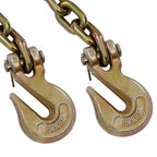 Ratchet Chain Binder 4pcs, 5/16" x 20 ft Grade 70 Chain with Hooks, 5,400 lbs Working Load Limit, Die-Forged Load Binder for Towing, Hauling, Logging & Flatbed Truck Tie-Down