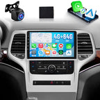 [4+64GB] Android Stereo for Jeep Grand Cherokee 2008-2013: 9 inch IPS Touchscreen Grand Cherokee Radio - Wireless Carplay and Android Auto, Customize Homepage, DSP/EQ, 5G/WiFi, SWC + Backup Camera