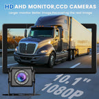 VEKOOTO Truck Camera System, 5CH Backup Camera with 10.1'' Touch Screen, Waterproof 5 AHD Rear Side View Camera, for Truck/Semi-Trailer/Camper/RV/Bus