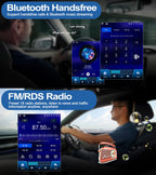 4G+64G Car Radio for Chevrolet Chevy Cruze 2009-2015 with Wireless CarPlay Android Auto 9.7" Touch Screen Android 15 Car Stereo with 32EQ GPS Navigation Bluetooth 5.0 WiFi RDS FM HD Backup Camera