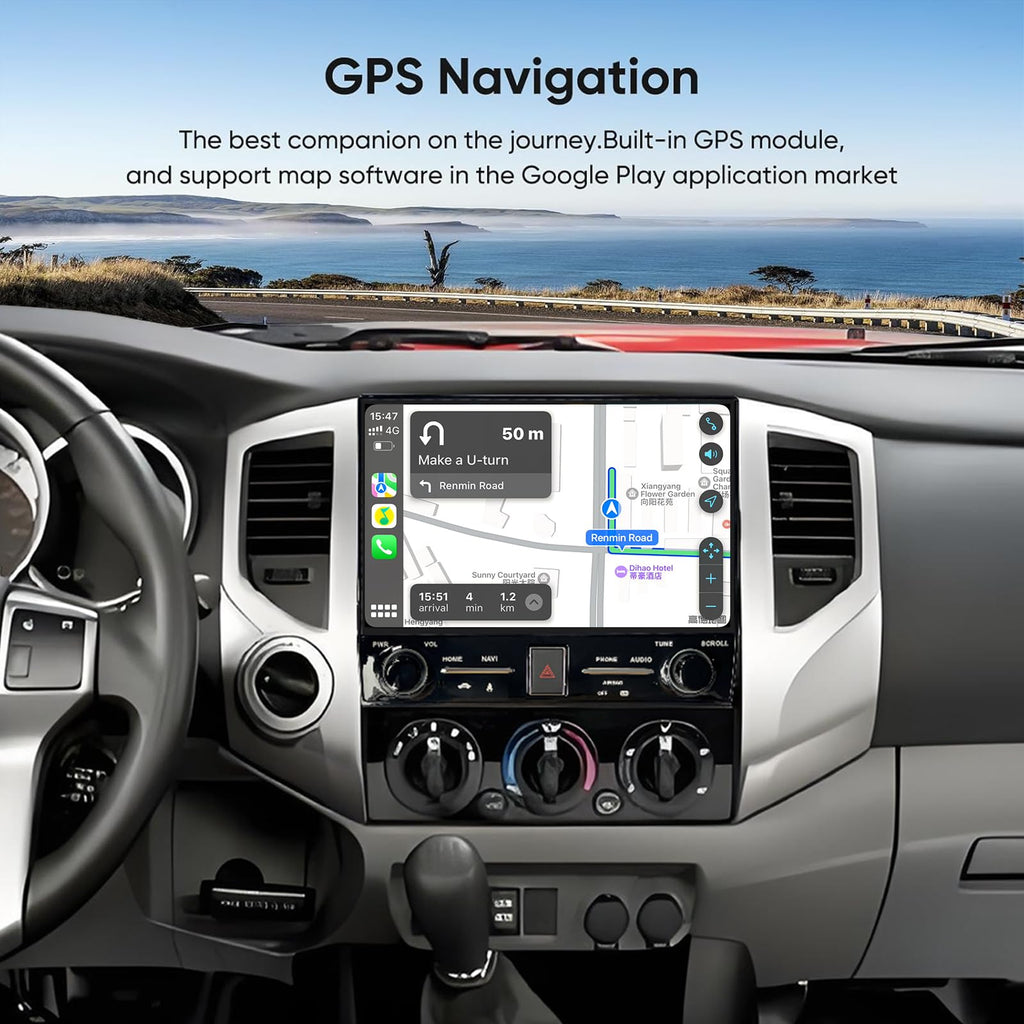 Android 14 Car Stereo Radio for Toyota Tacoma 2005-2015,10.4 inch HD Screen