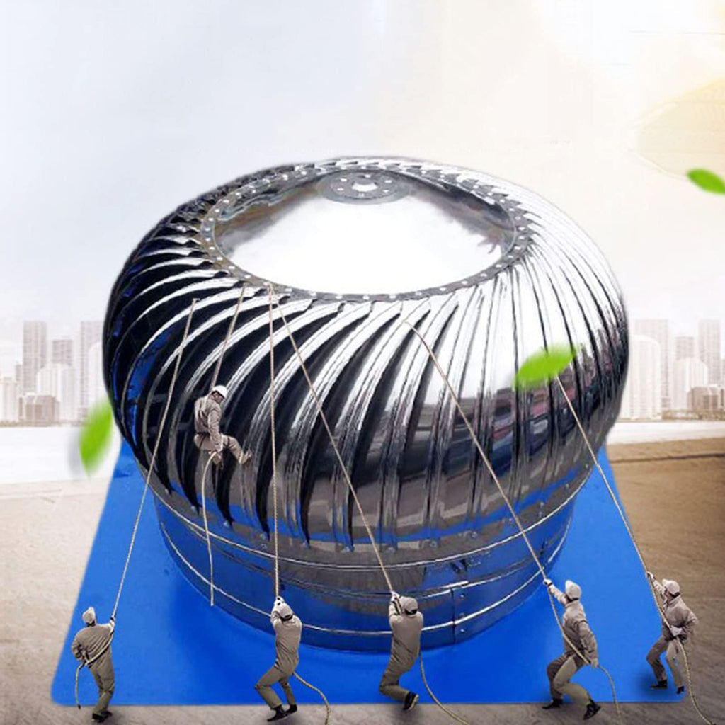 Stainless Steel Spinning Roof Turbine Ventilator for Ventilation Chimney Cowl Anti Downdraught Cap Spinner (100mm)